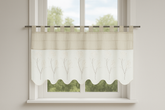 Design Schlaufen Scheibengardine bestickt 2226